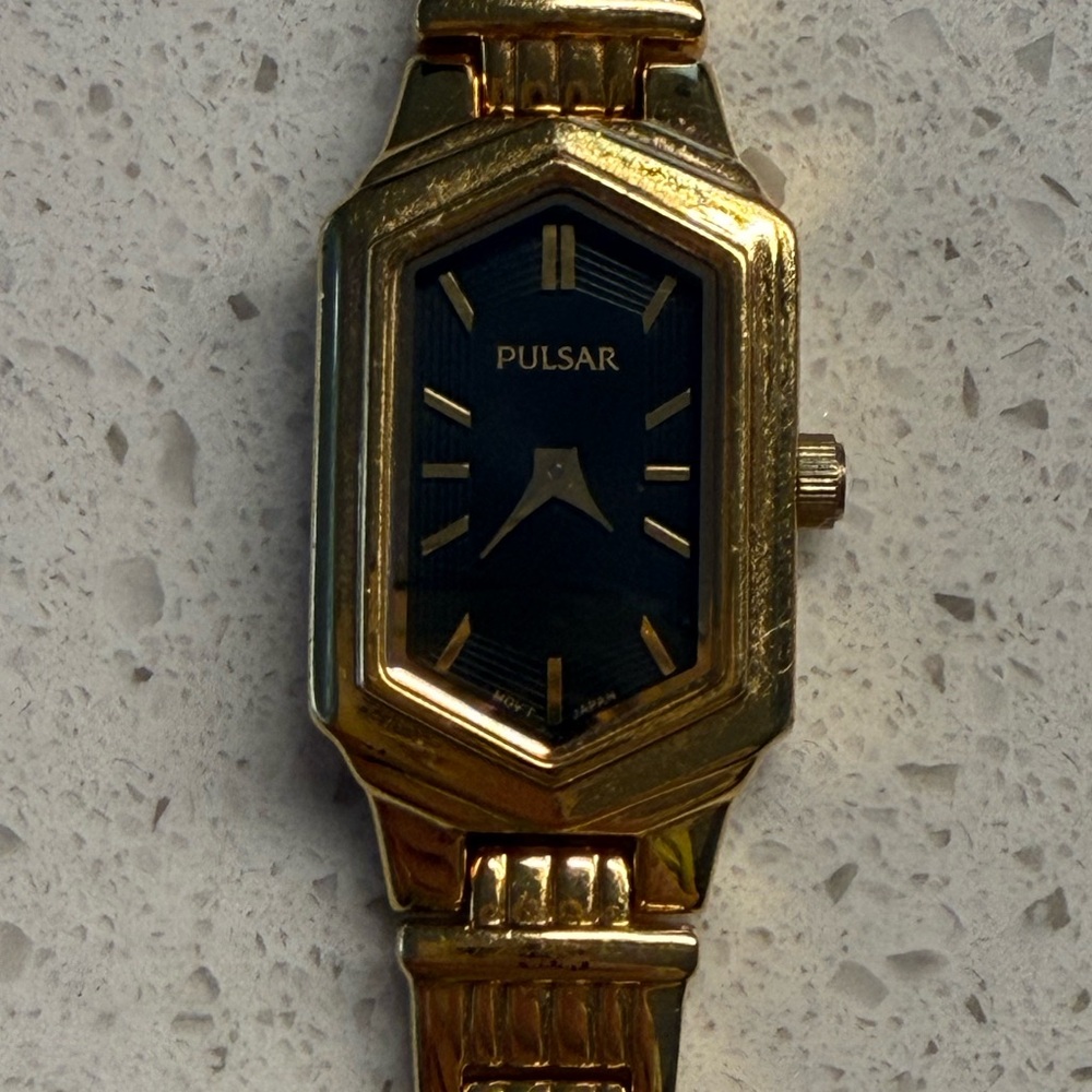Pulsar Gold and Black Women's Watch